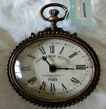 Antique Vantage Printania Hotel 1870 Paris  buttercream Wall Clock 4 inch by5 in picture