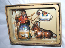 Jim Shore Nativity ornaments, set of 3, MIB Shepherd, 2 Animals, Heartwood Creek picture