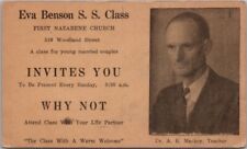 NASHVILLE Tennessee Postcard FIRST NAZARENE CHURCH Dr. A.B. Mackey - 1942 Cancel picture