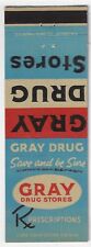 Gray Drug Stores Save and be Sure Empty Matchcover picture