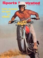 STEVE McQUEEN NO SHIRT HUSQVARNA MOTORCYCLE 8X10 PHOTO SPORTS ILLUSTRATED COVER picture