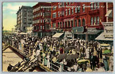 Atlantic City, New Jersey - Boardwalk at South Carolina Ave - Vintage Postcard picture