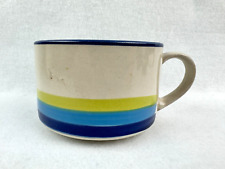 Vintage Casualstone Striped Stoneware Coffee Mug Cup #303 Korea picture