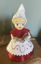 Vintage Made In Japan Christmas Caroler Ornament W/Song Book 3