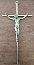 Vintage Brass Crucifix Metal Wall Hanging Catholic Devotional INRI 10
