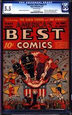 America's Best Comics 1 CGC 5.5 Nedor 1942 Real Life 3 Hitler cover on back WWII picture