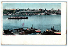 1906 Boat Scene Landing The Port of Quebec Canada Antique Posted Postcard picture
