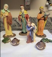 Ceramic Christmas Statutes :  Beautiful 8-pcs Set . Collectible Items picture