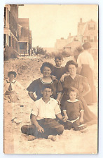 Postcard RPPC Family Fun Rockaway Beach Posted Early 1900s picture