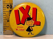 Vintage IXL Mr. Icksel Large Pinback Button  picture