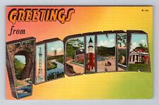 VA-Virginia, General LARGE Letter Greetings, Antique, Vintage Souvenir Postcard picture