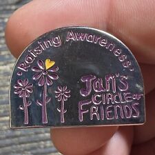 Raising Awareness Jan’s Circle Of Friends Lapel Pin Hat Jacket Vest EUC K470 picture