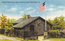 PHILADELPHIA, PA Pennsylvania  GENERAL GRAN'TS LOG CABIN  c1940's Linen Postcard picture