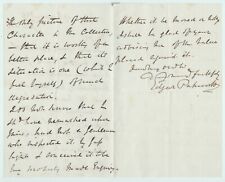 Edgar George Papworth (1809–1866), sculptor, Autograph Letter Signed 1852 picture