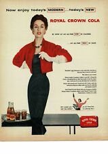 1954 RC ROYAL CROWN COLA Fashionable Lady Red Jacket VINTAGE PRINT AD picture