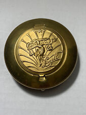 RARE ANTIQUE As The Petals LAZELL 1922 GOLD COMPACT Mirror TWINETTE Art Deco EXC picture