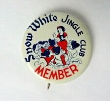 Snow White Jingle Club Member Pinback 1938 Snow White & Dwarfs #12216 picture