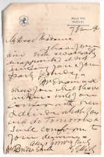 George Elliot, 1st Baronet Signed Letter 1888 / Autographed Mining, Businessman picture