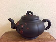 Yixing Vintage handmade CHINESE Plum Blossom Teapot. Signed on the base. Small. picture