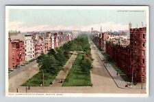 Boston MA-Massachusetts, Commonwealth Avenue Vintage Souvenir Postcard picture