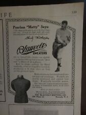 1909 Christy Mathewson Blauvelt Sweaters Advertisement  picture