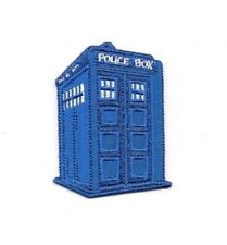 Doctor Who British TV Series Classic Tardis Die-Cut Embroidered Patch NEW UNUSED picture