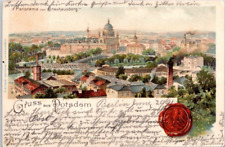 Germany 1901 Gruss aus Potsdam Postal History Postcard Panorama of City, picture