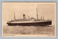 Postcard RPPC Ship RMS Aurania Cunard Line Ocean Liner Vessel Sea View c1929 picture