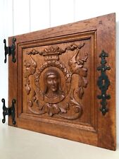 Stunning Neo Renaissance Door panel Carved all over with faces 1s picture