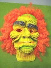 Vintage Fun World Green Scary Monster Creature Halloween  Rubber Mask 9204 picture
