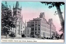 Mankato Minnesota Postcard German Catholic Church School Exterior Building c1910 picture