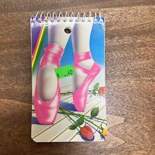Lisa Frank Vintage 1989 Ballerina Shoes Mini Spiral Memo Book 3