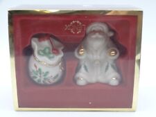 Christmas Lenox Holiday Salt and Pepper Shakers Santa and Toys Holiday Porcelain picture