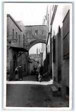 c1920's Station of the Cross Roman Triumph Arch Jerusalem RPPC Photo Postcard picture