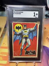 Vintage 1966 Topps Batman #1 The Batman Rookie Card RC Graded SGC 1 Orange Back picture