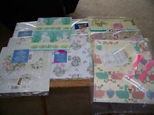 VTG GIFT WRAP SHEETS 6 NOS & 3 OPEN PARTIALS AMC FORGET ME NOT-CLEO-1997 CURRENT picture