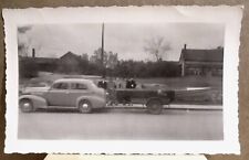1937 Oldsmobile Sedan Pulling Boat on a Trailer Original Photo picture