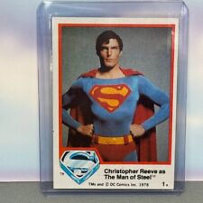 1978 Topps Superman The Movie #1 Christopher Reeve as the Man of Steel picture