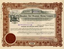 Boundary Red Mountain Mining Co. - Stock Certificate - Mining Stocks picture