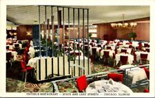 c1930 Dining Room at Fritzel's Restaurant Chicago Illinois Vintage Postcard picture