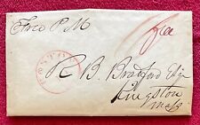 1836 STAMPLESS COVER/LETTER KINGSTON, MA POSTMASTER ABOUT A HORSE DRAWN CARRIAGE picture