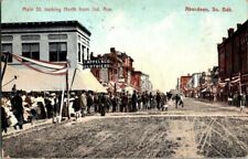 1908. ABERDEEN, SD. MAIN ST LOOKING NORTH FROM 3RD. POSTCARD SC22 picture