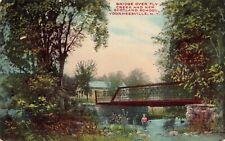Bridge Over Fly Creek New Scotland School Voorheesville New York c1910 Postcard picture