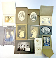 Antique Late 1800s to Early 1900s Cabinet Card Photos - Lot of 12 picture