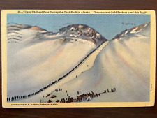 Postcard Over Chilkoot Pass during the Gold Rush in Alaska A1 picture