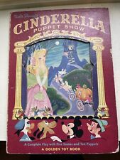 Walt Disney's CINDERELLA PUPPET SHOW Golden Toy Book all 10 puppets HB vintage picture