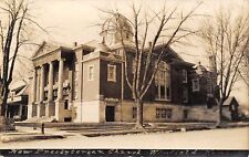 Winfield Kansas~New Presbyterian Church~House Next Door~Real Photo~c1909 RPPC picture