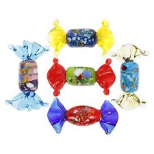 5Pcs Glass Sweets Candy Ornament Vintage Artificial Candy Decoration for Home... picture