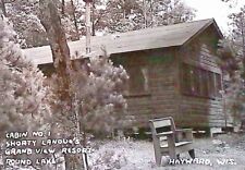 C.1940s RPPC. Hayward, WI. Fishing Cabin. Grand View Resort. Round Lake Vacation picture