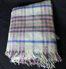 Vintage MUNROSPUN Tartan Plaid Fringed Woven Wool Lap Blanket Scotland picture